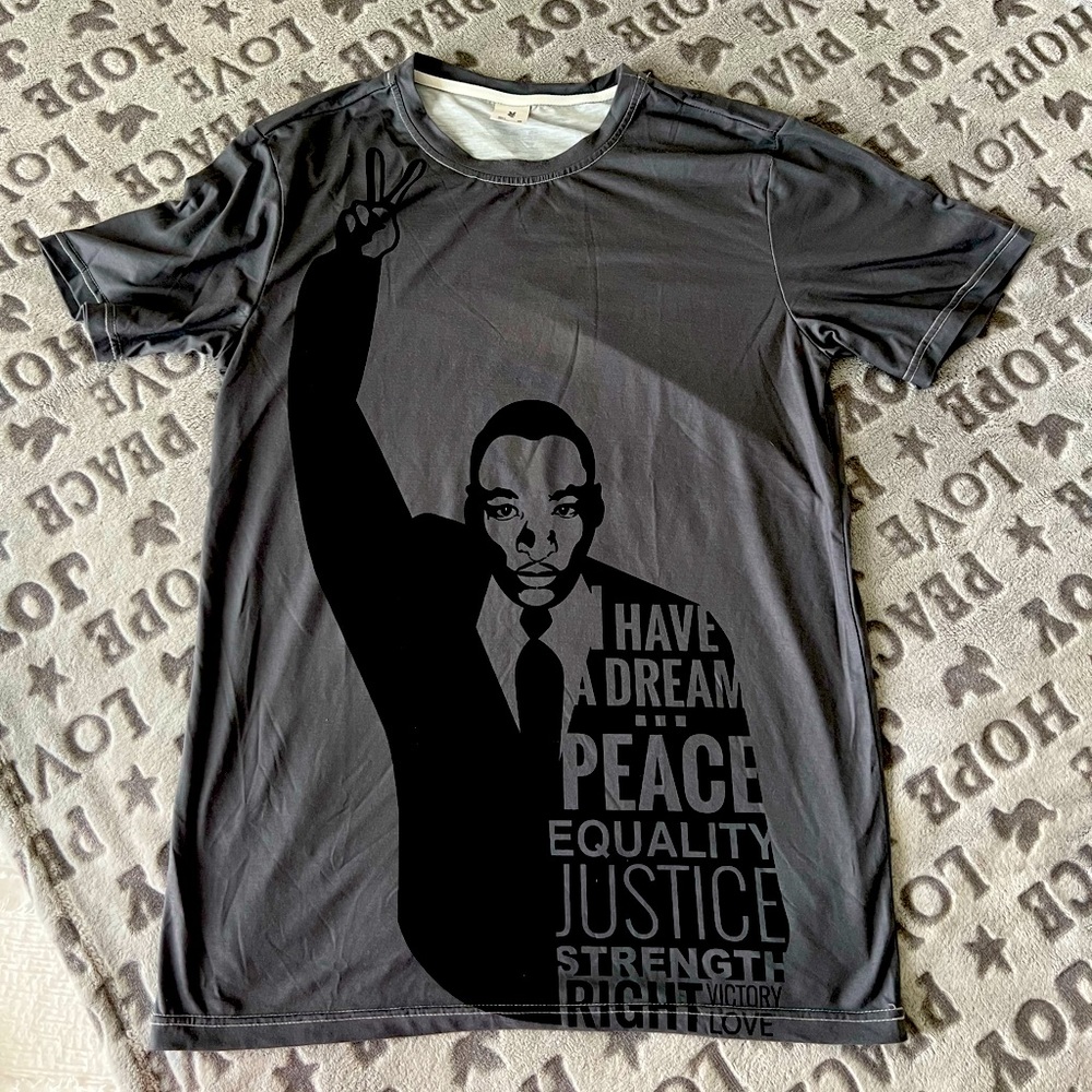 Custom Men tee M gray “I have a dream”